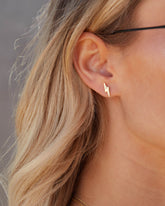 Speed Of Light Stud Earrings - Gold